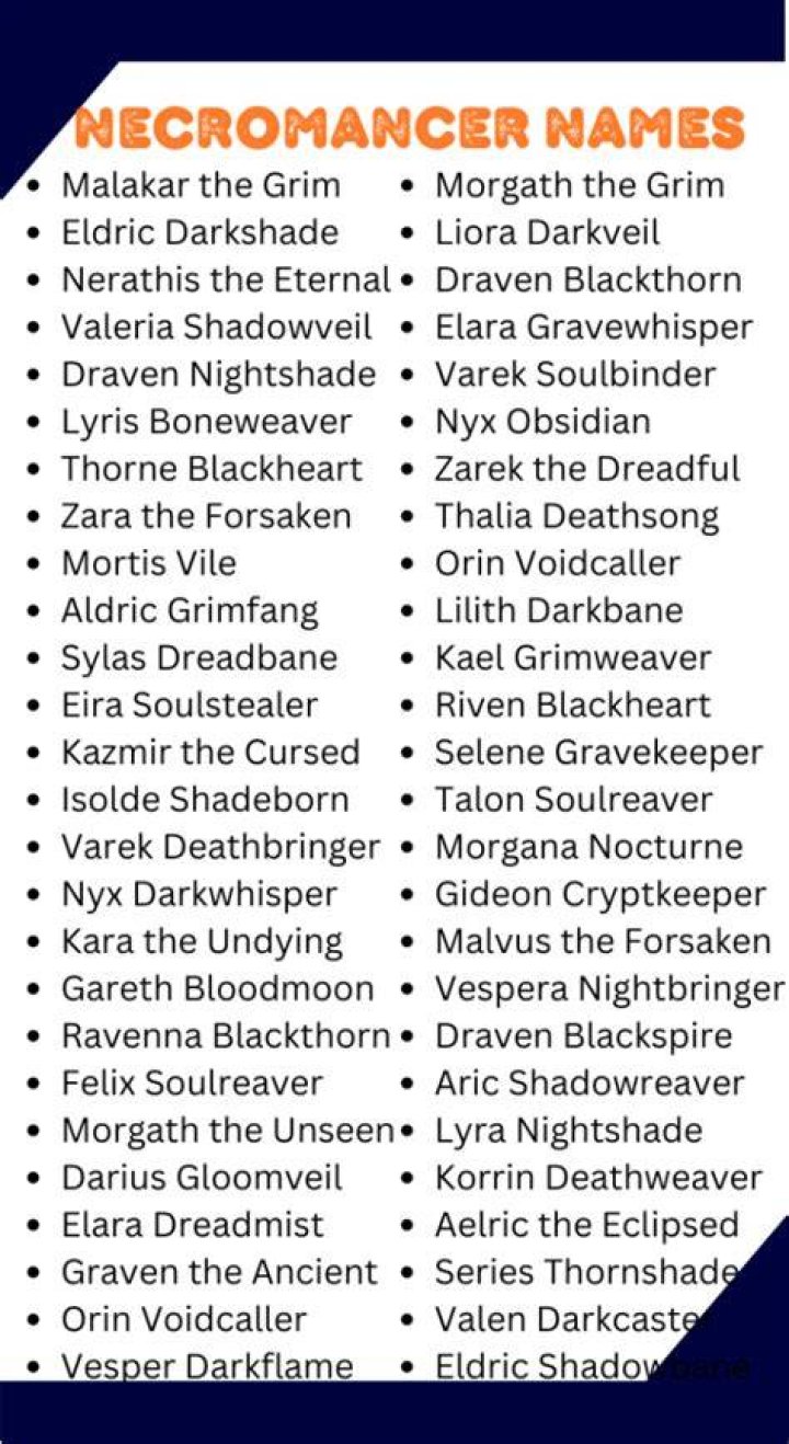 50+ most famous necromancer names for males and females Tuko.co.ke