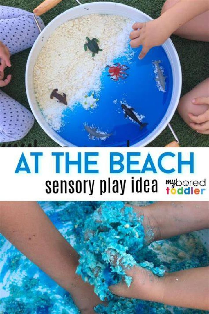 Beach Sensory Bin Fun Sensory Play For Everyone Sunshine and