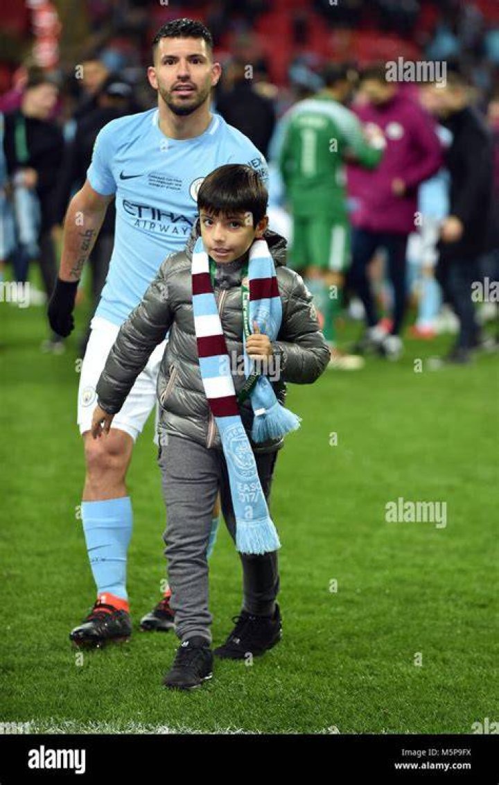 Benjamin Aguero Father Sergio Aguero. Grandfather Diego Maradona