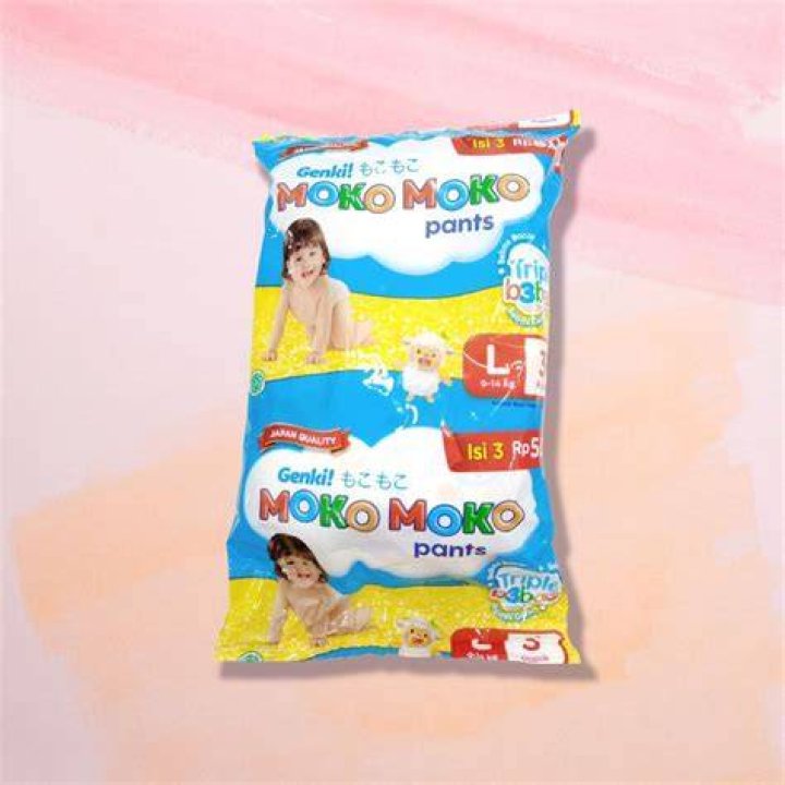 Jual Genki Moko Moko Pants Triple Bebas M19+2 Popok Sekali Pakai