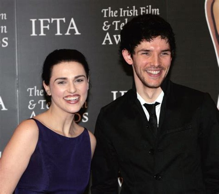 Katie McGrath and Colin arrive at the Irish... Colin info