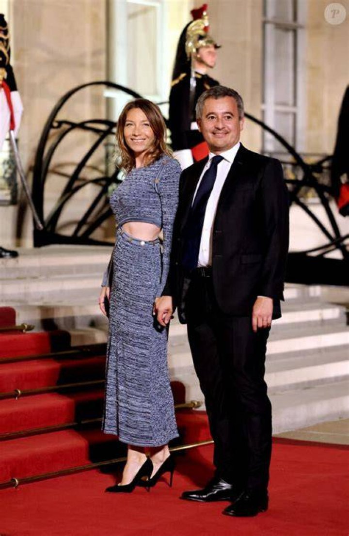Photo G&eacute;rald Darmanin et sa femme RoseMarie Devillers arrivant au