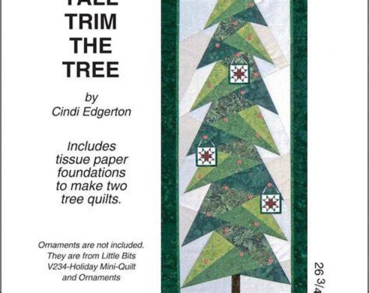 Tall Trim The Tree Pattern in 2020 Tree quilt, Tree quilt pattern