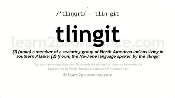 Tlingit pronunciation and definition YouTube