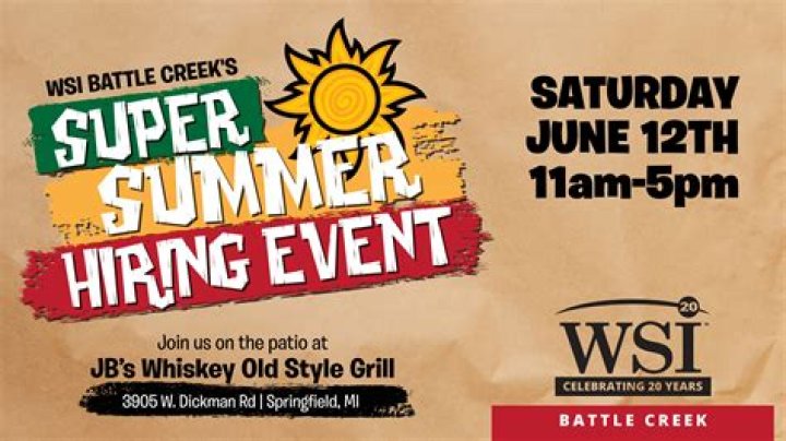 WSI Battle Creek Hiring Event Cookout WSI