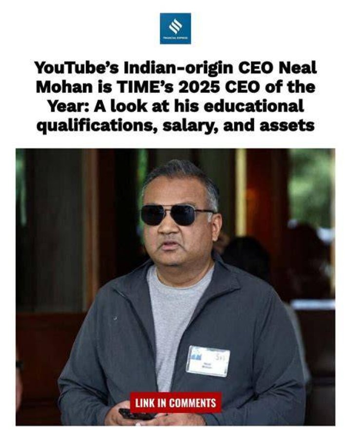 YouTube CEO Indian origin Neal Mohan's Salary Jumped to 3.1 Cr per month